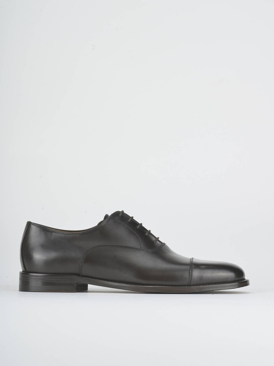 Lace-up shoes dark brown leather