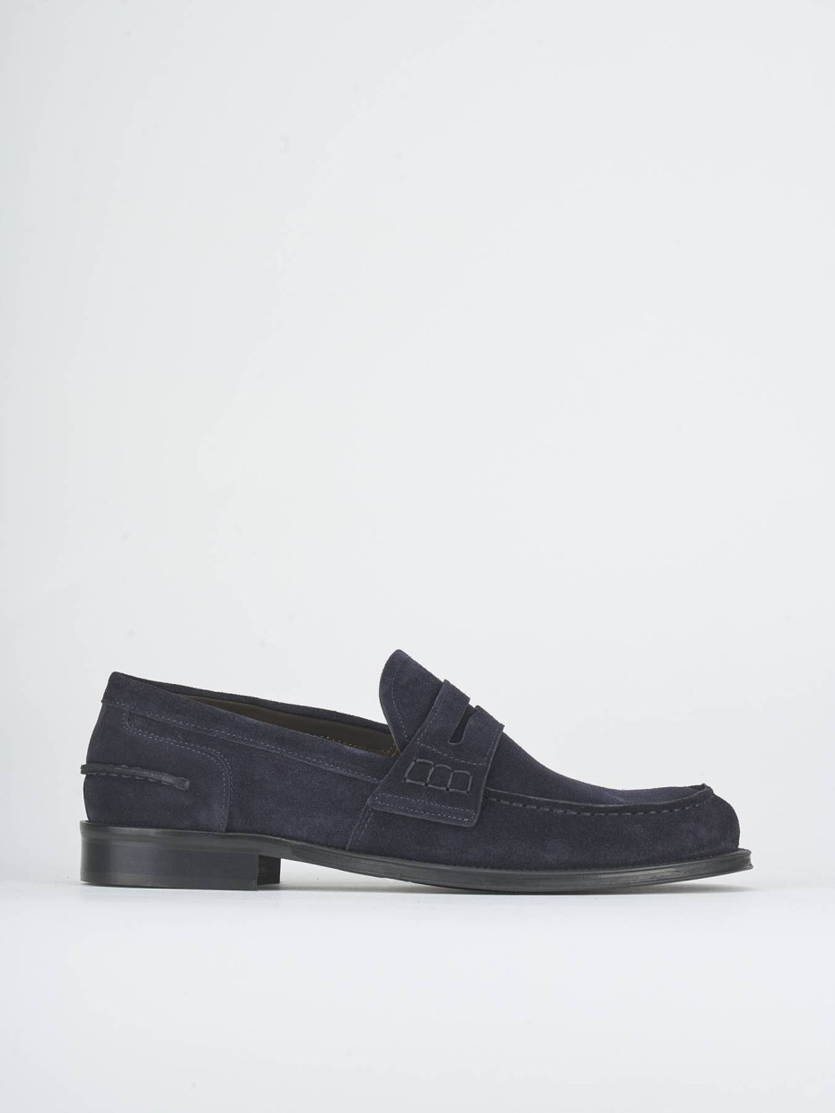 Mocasines azul ante