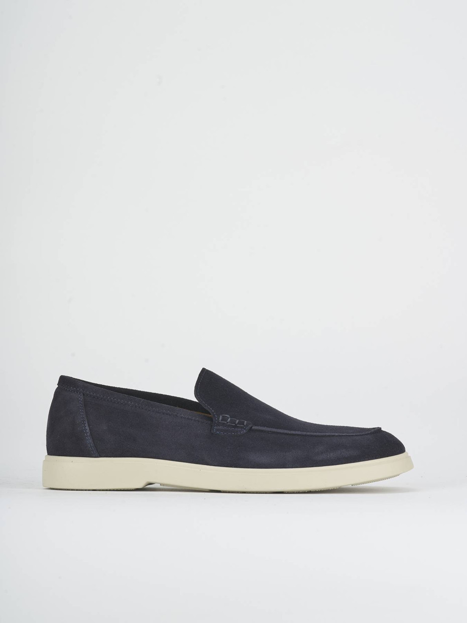 Mocasines azul ante