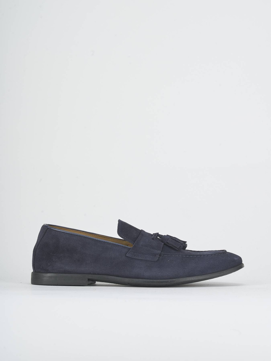 Mocassini camoscio blu