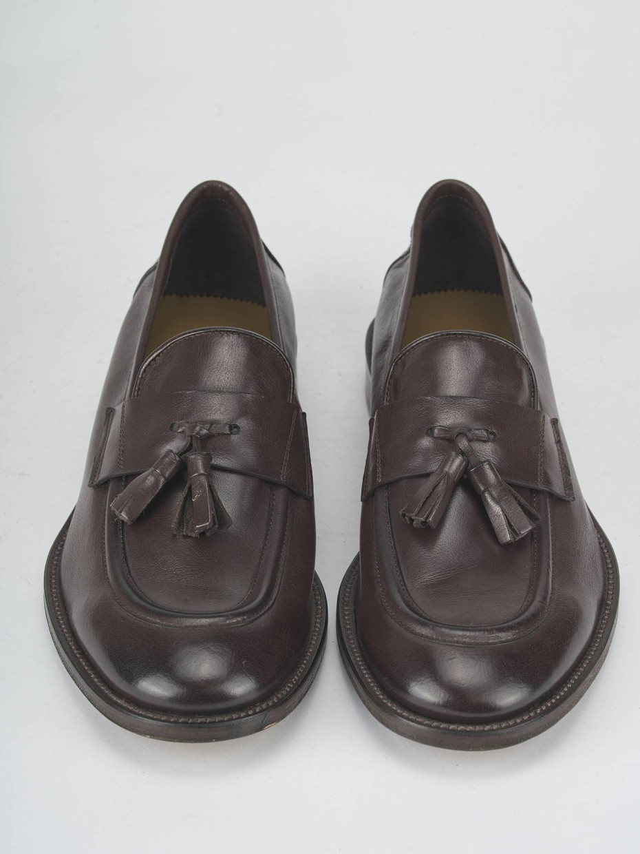 Mocasines marrón oscuro cuero