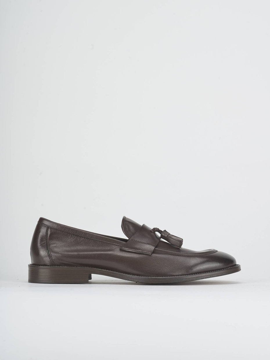 Mocasines marrón oscuro cuero