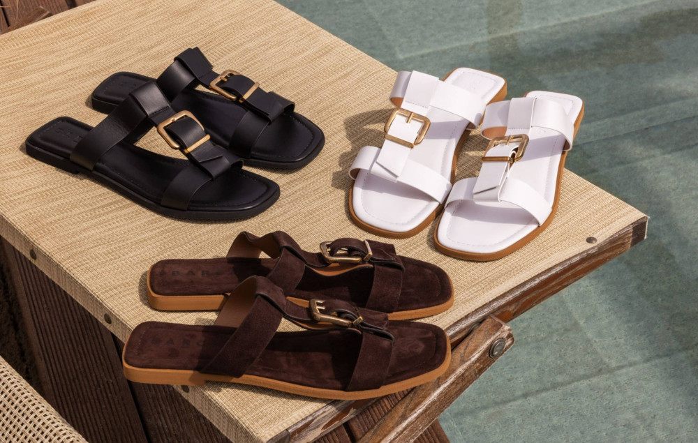 Mules tacón 1 cm marrón oscuro ante