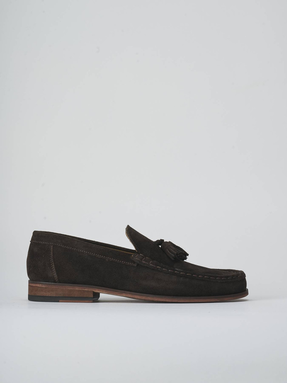 Loafers dark brown suede