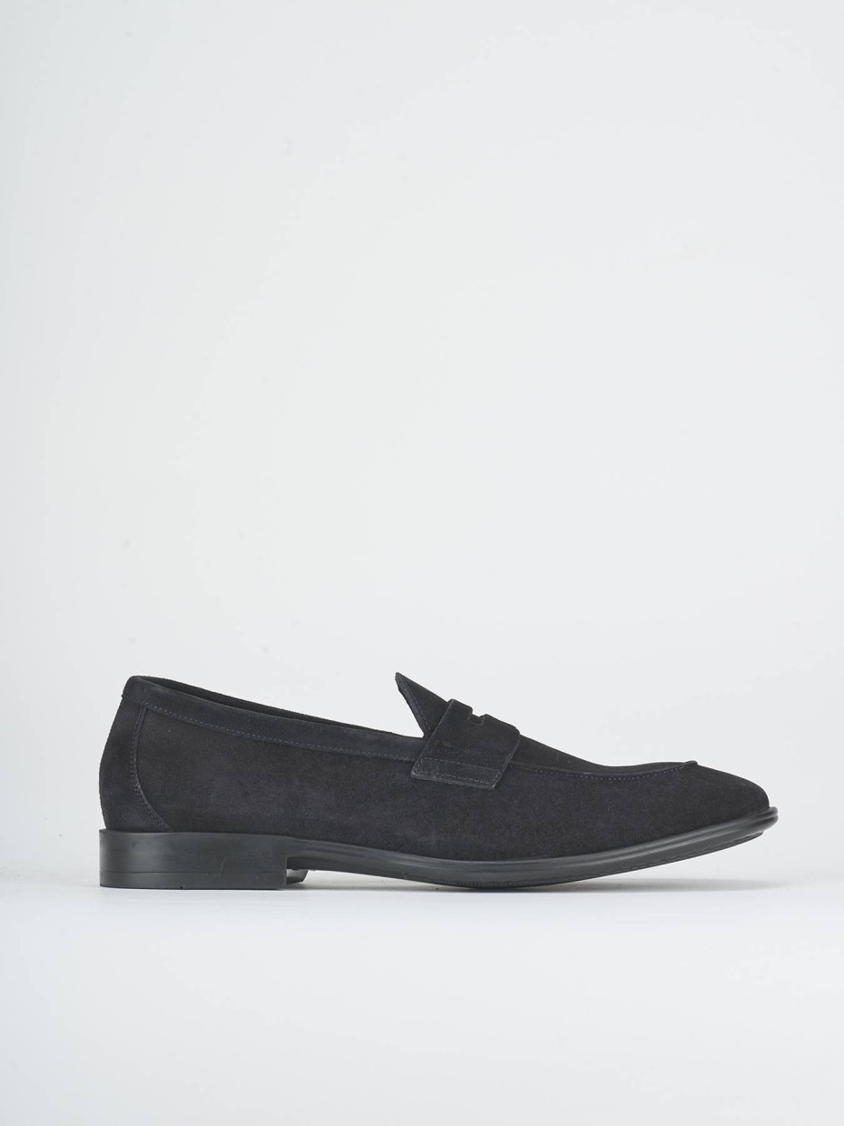 Mocasines azul ante