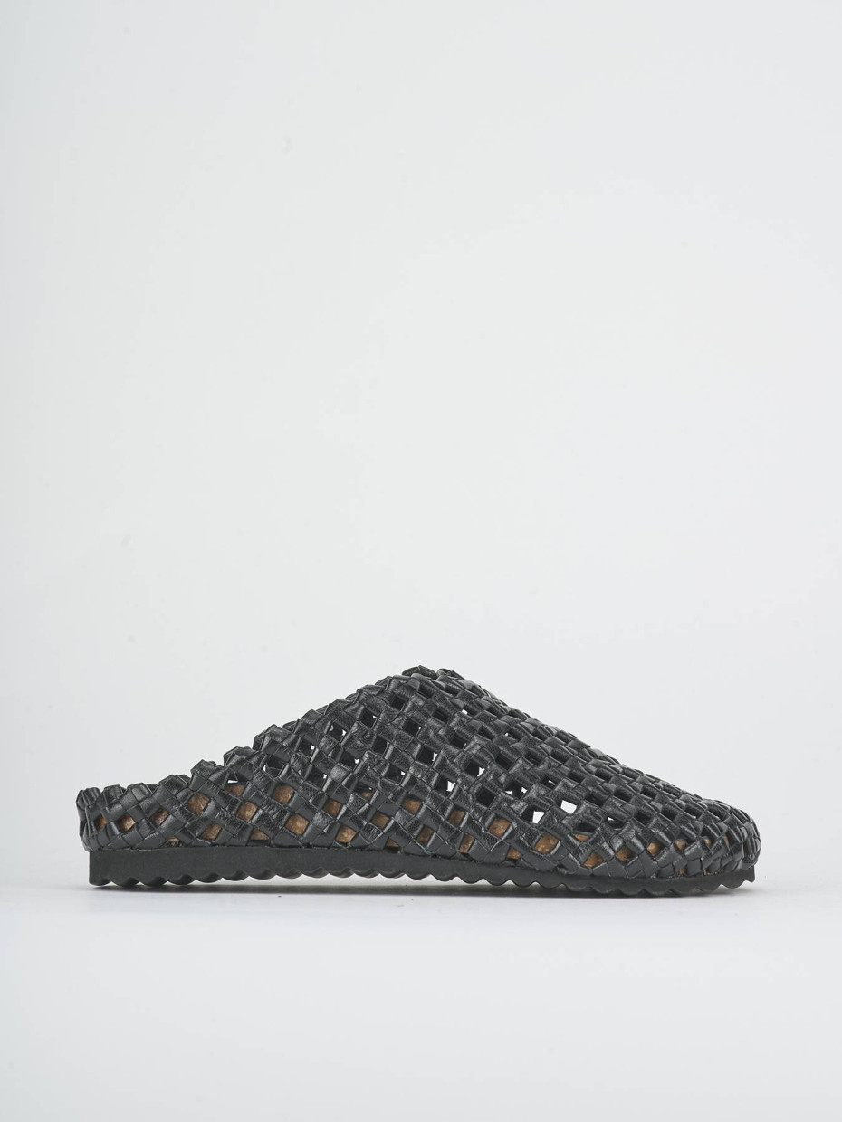 Sabot tacco 1cm pelle nero