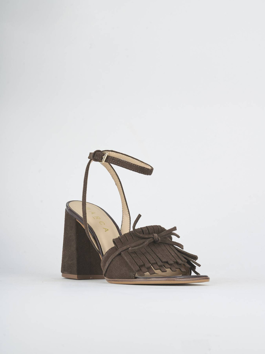 Sandali tacco 9cm camoscio testa