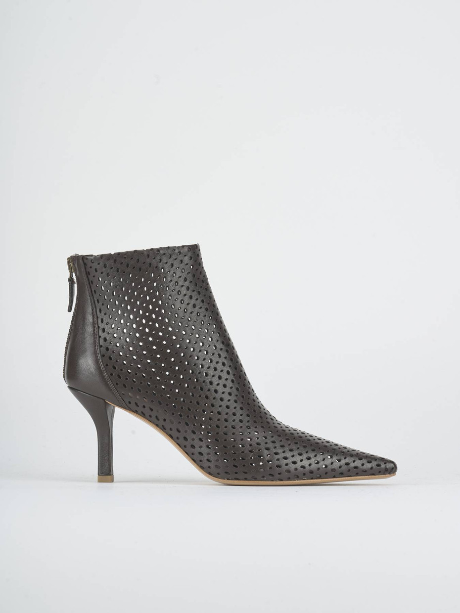 Stivaletti tacco 7cm pelle testa