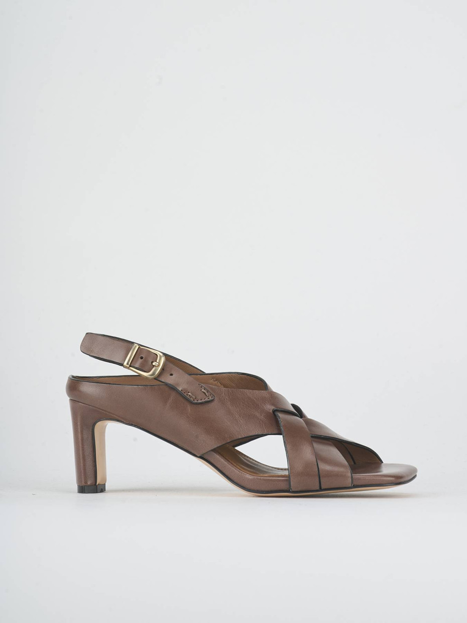 Sandali tacco 6cm pelle testa