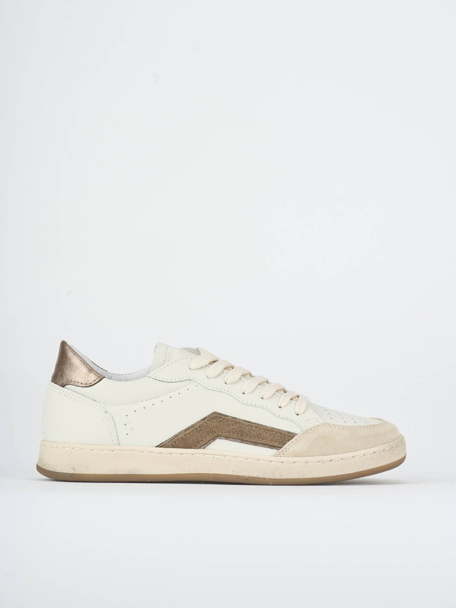 Zapatillas deportivas blanco cuero