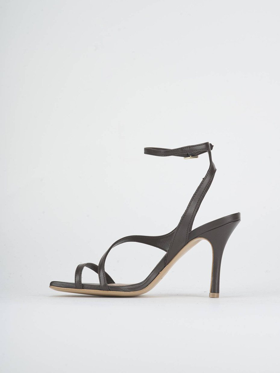 Sandali tacco 9cm pelle testa