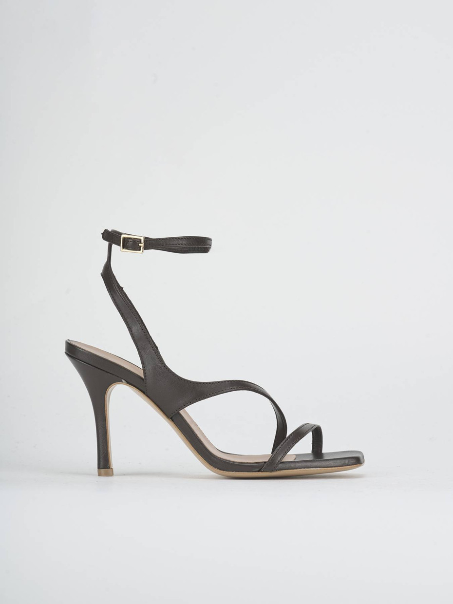 Sandali tacco 9cm pelle testa