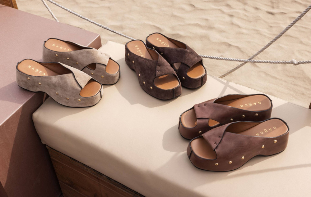 Mules tacón 7 cm beis ante
