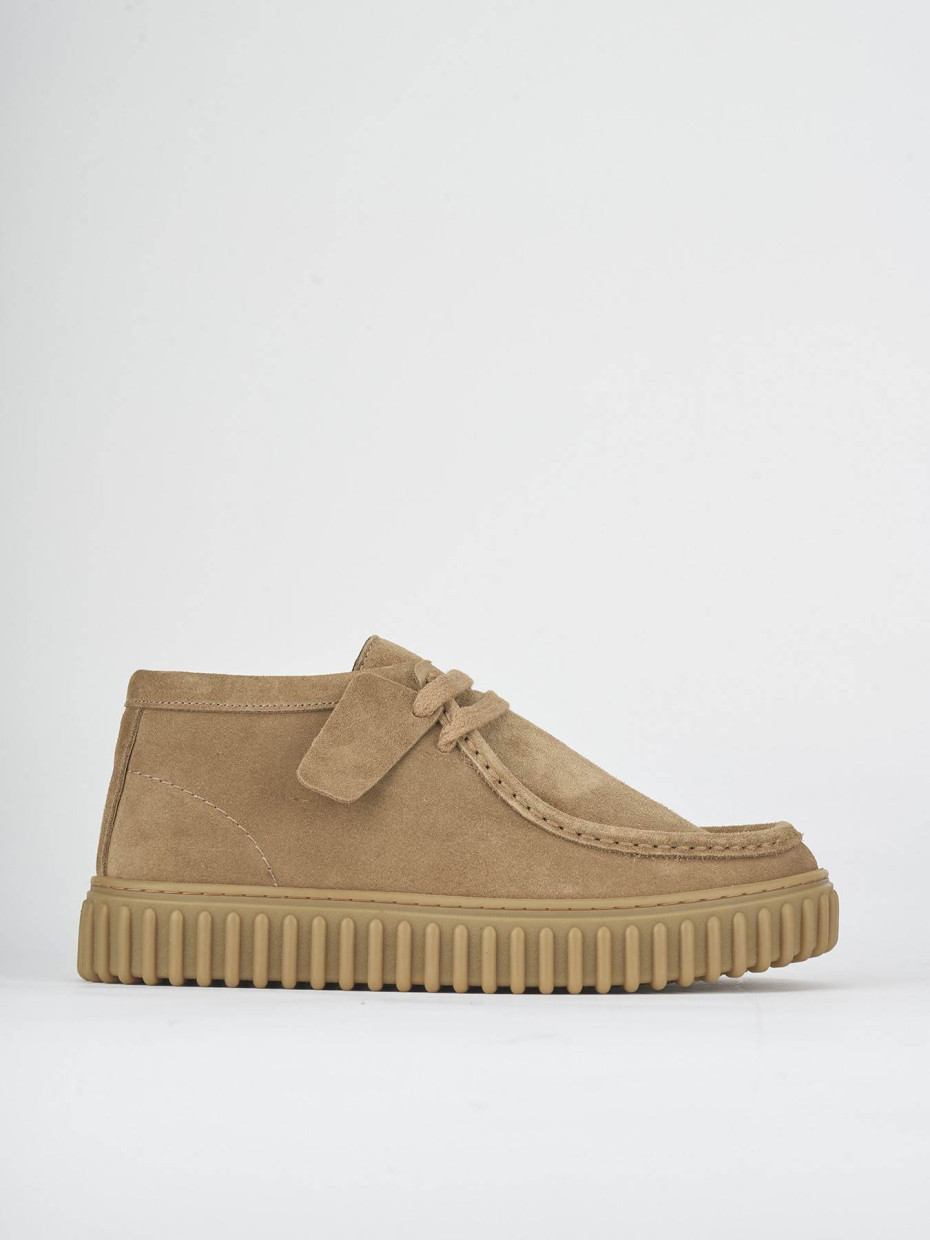 Sneakers heel 2 cm brown suede