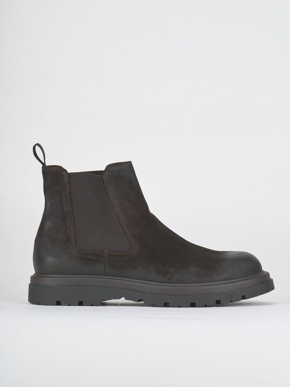 Botines marrón oscuro ante