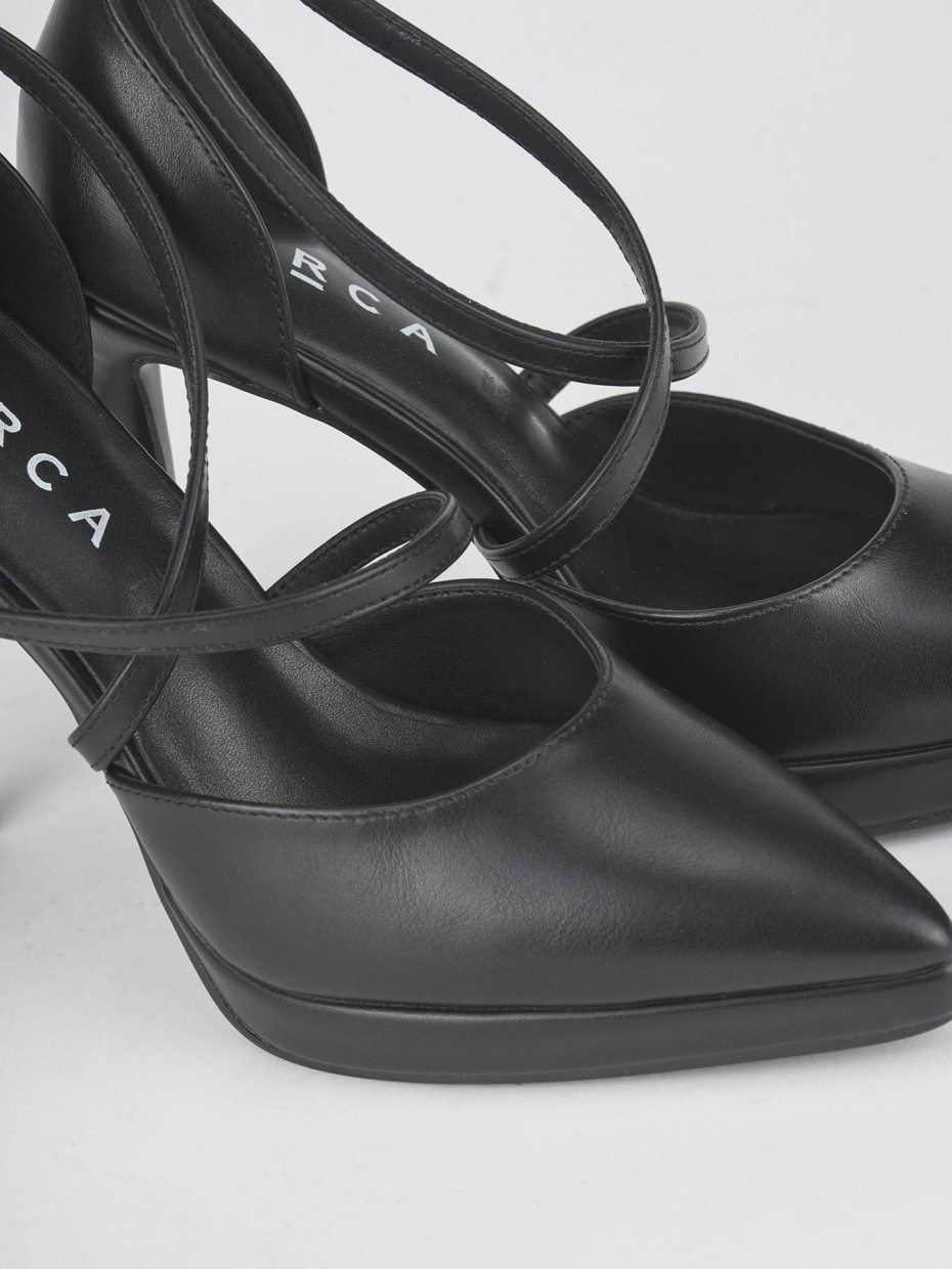 Pumps heel 11 cm black susteinable leather