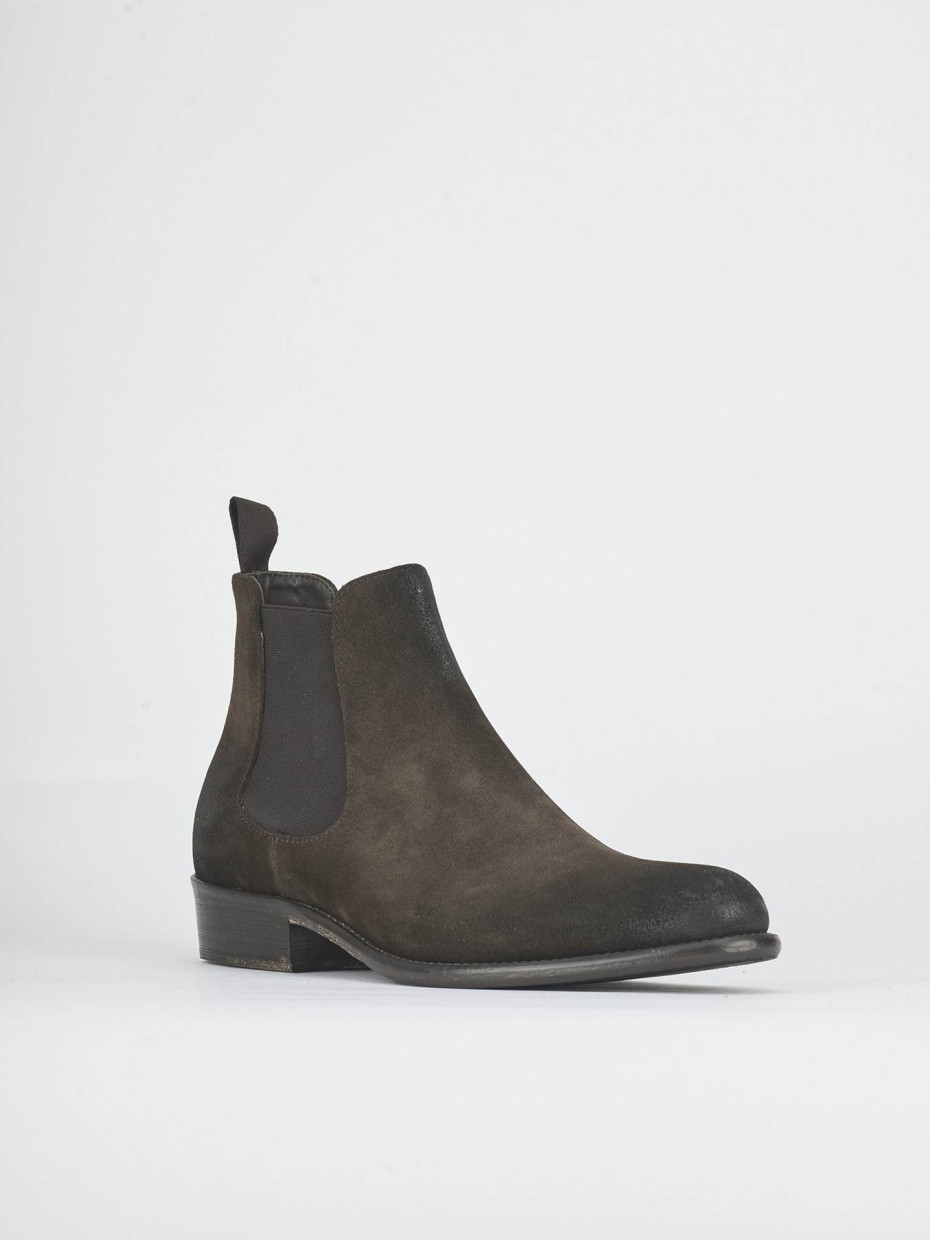 Botines marrón oscuro ante
