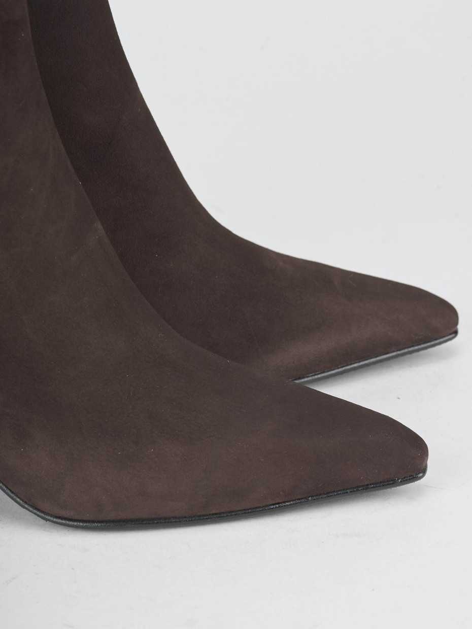 Stivaletti tacco 7cm camoscio testa