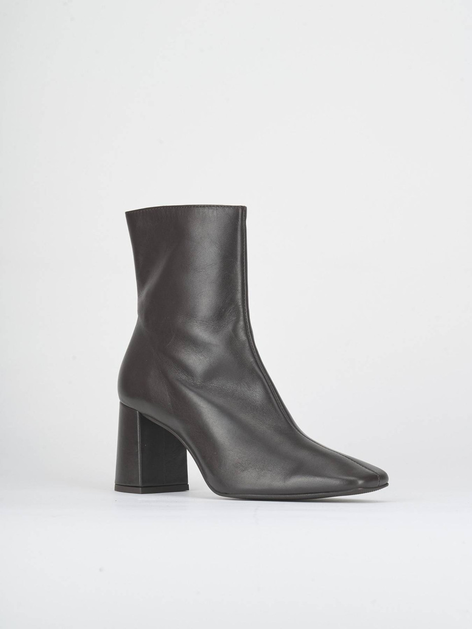 Stivaletti tacco 7cm pelle testa