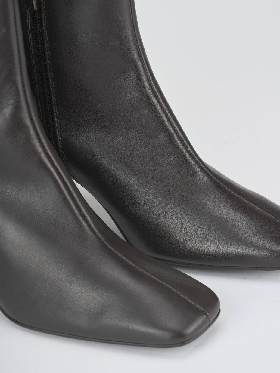 Stivaletti tacco 7cm pelle testa