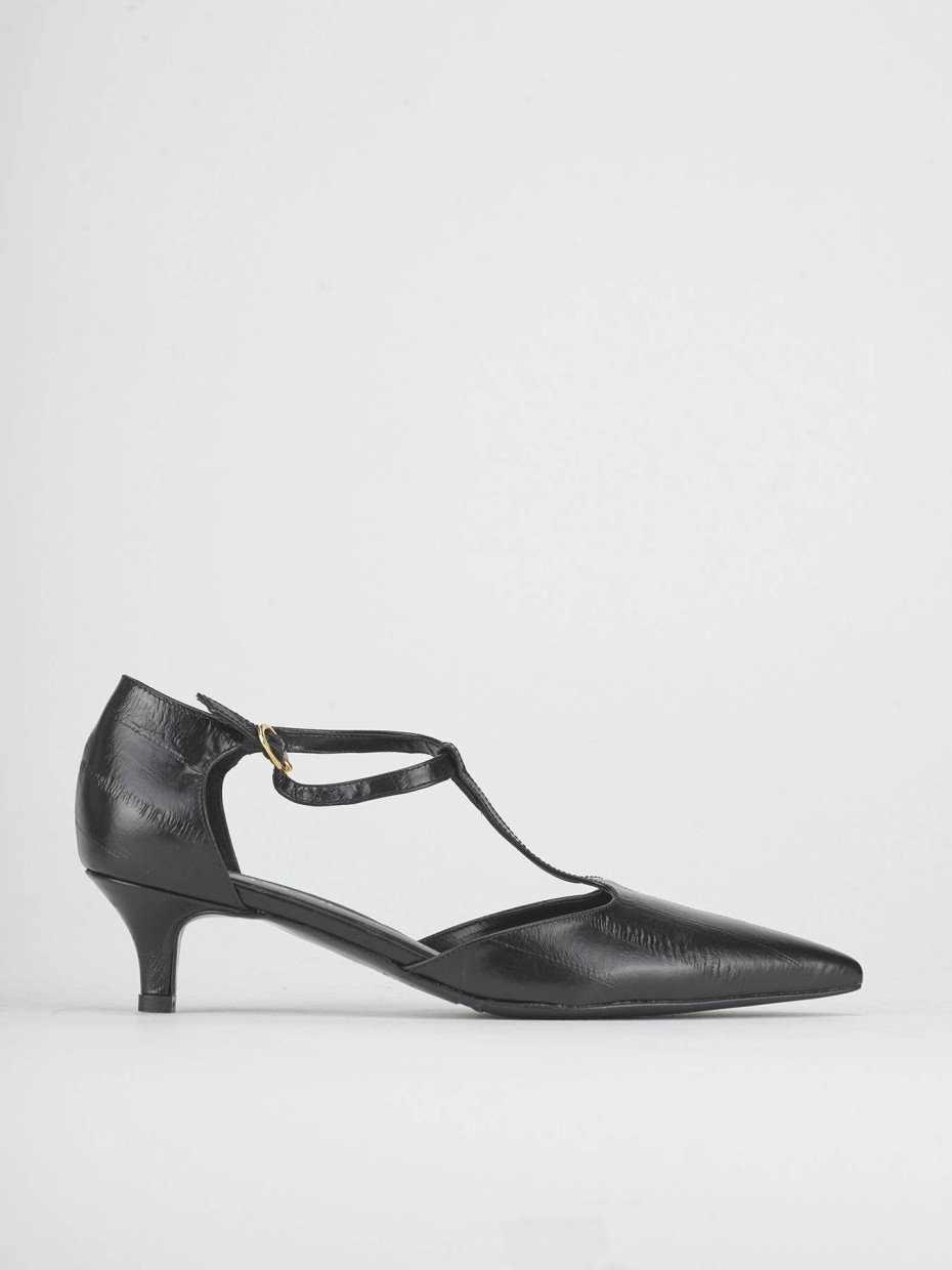 Décolleté tacco 5cm pelle nero