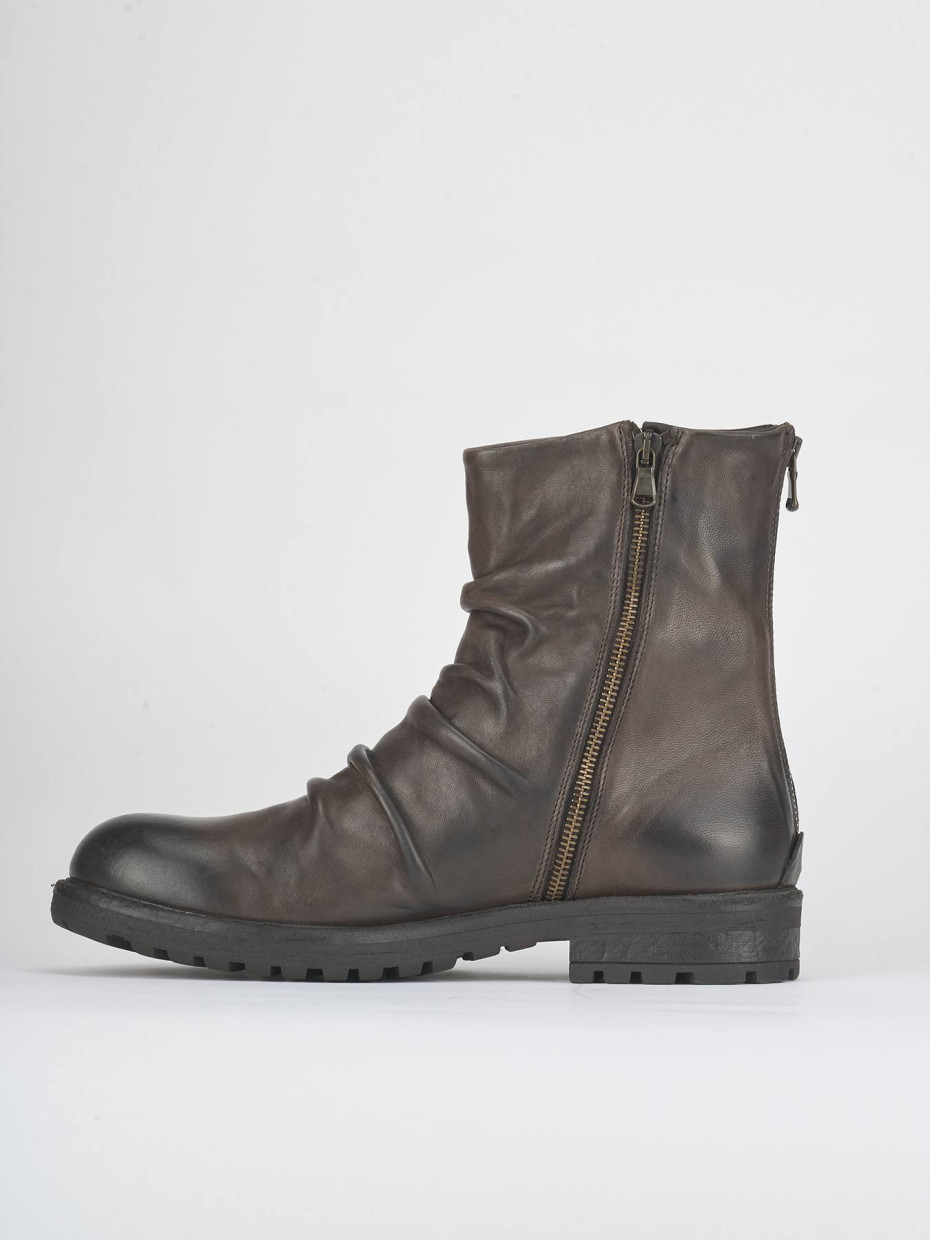 Ankle boots dark brown leather