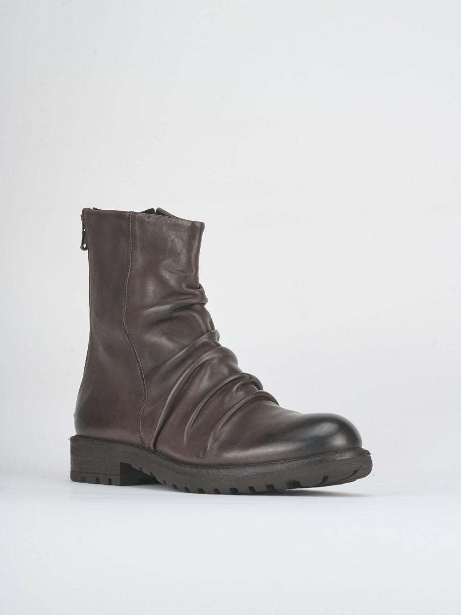 Ankle boots dark brown leather