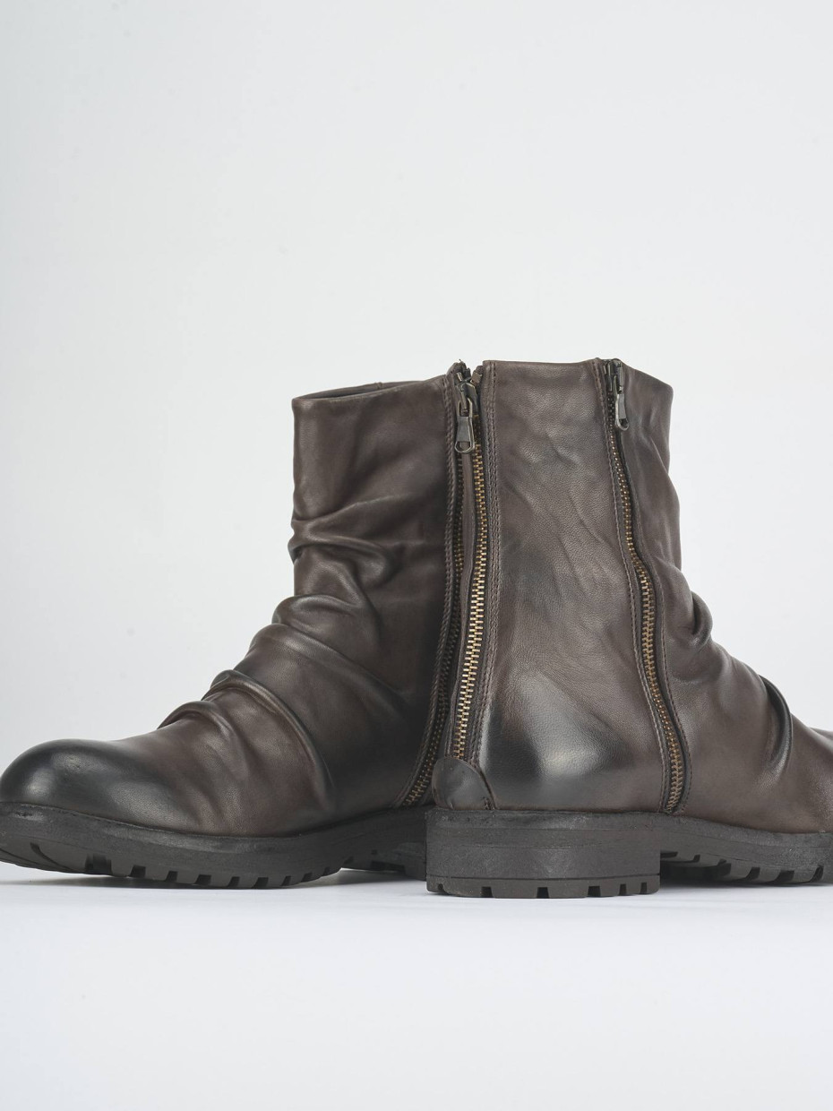 Ankle boots dark brown leather