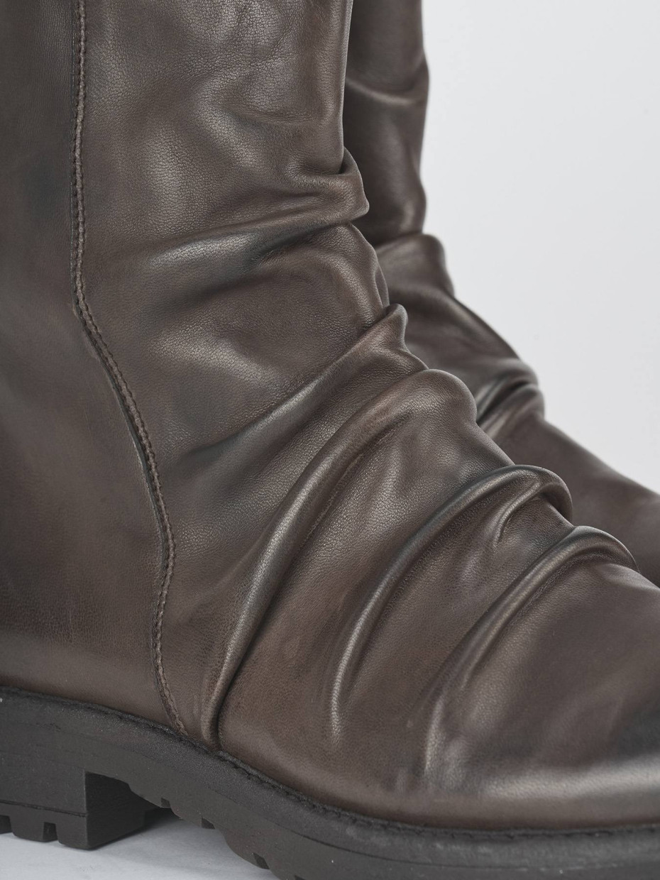 Ankle boots dark brown leather
