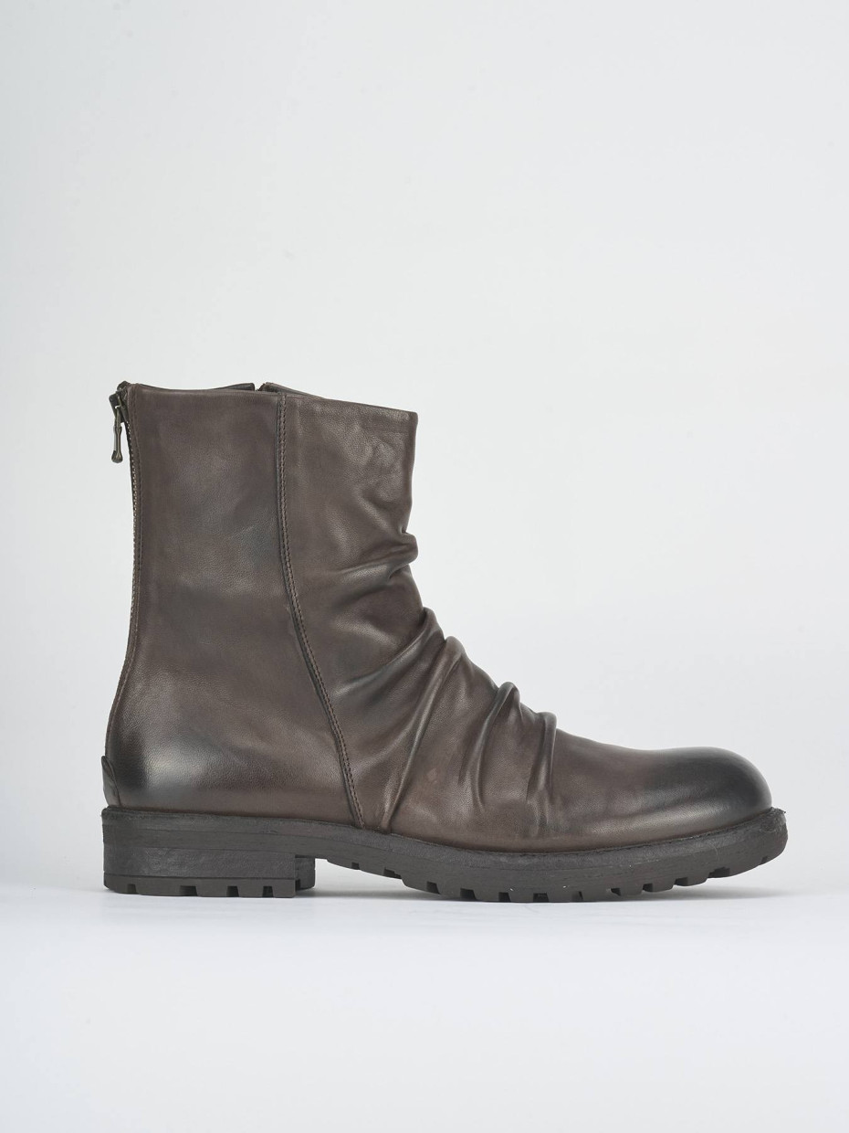 Ankle boots dark brown leather