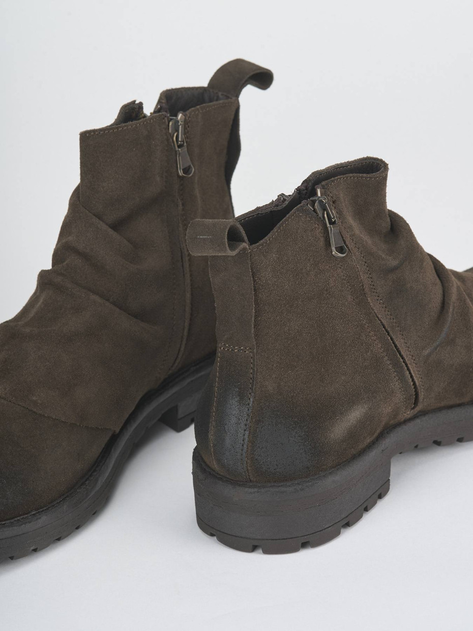 Ankle boots dark brown suede