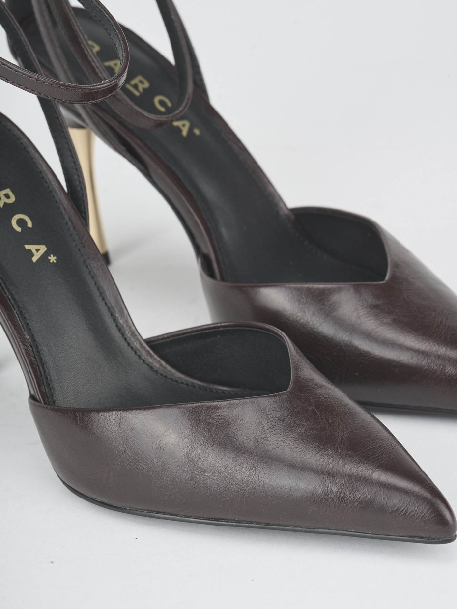 Décolleté tacco 9cm pelle sostenibile bordo'