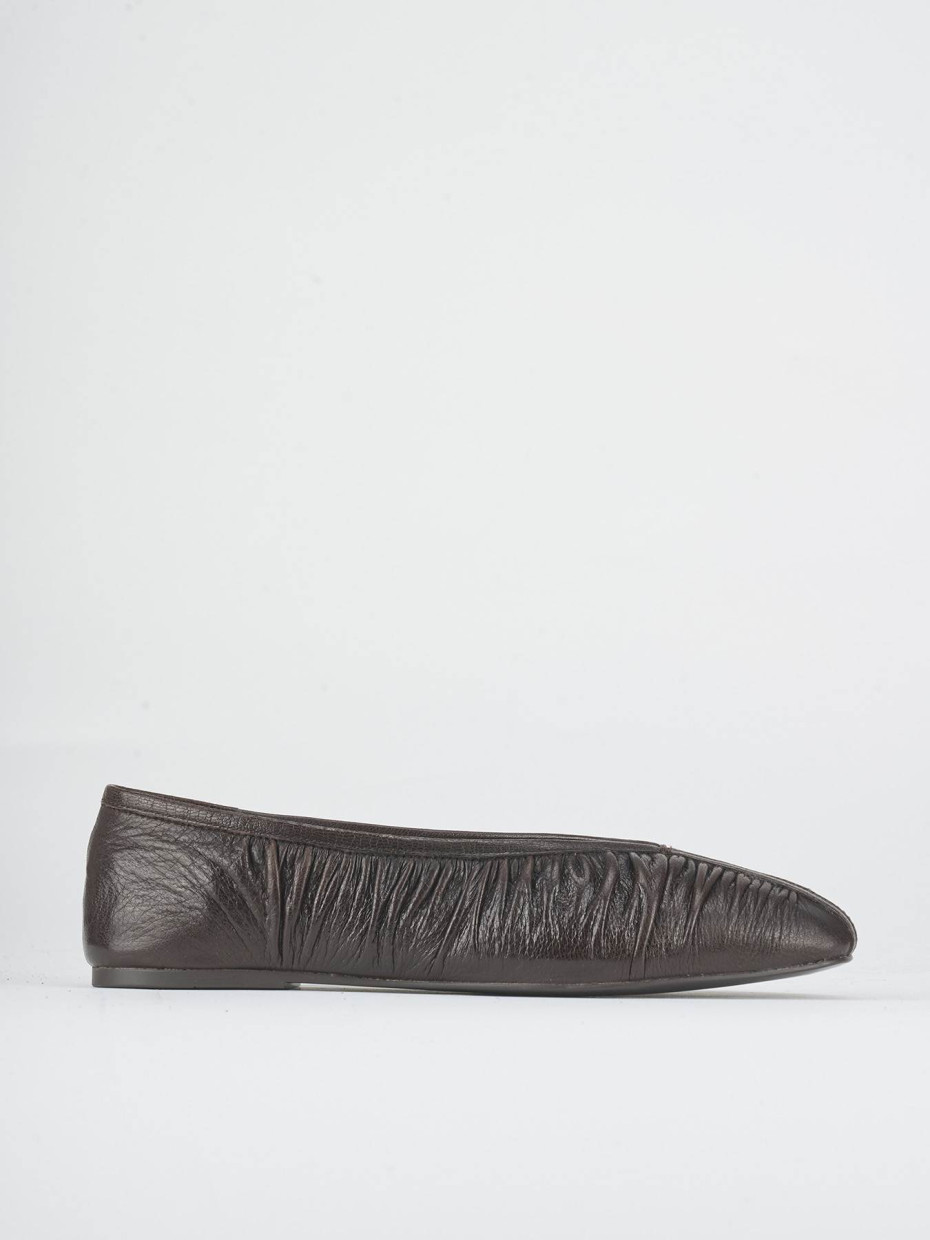 Ballerine tacco 1cm pelle testa