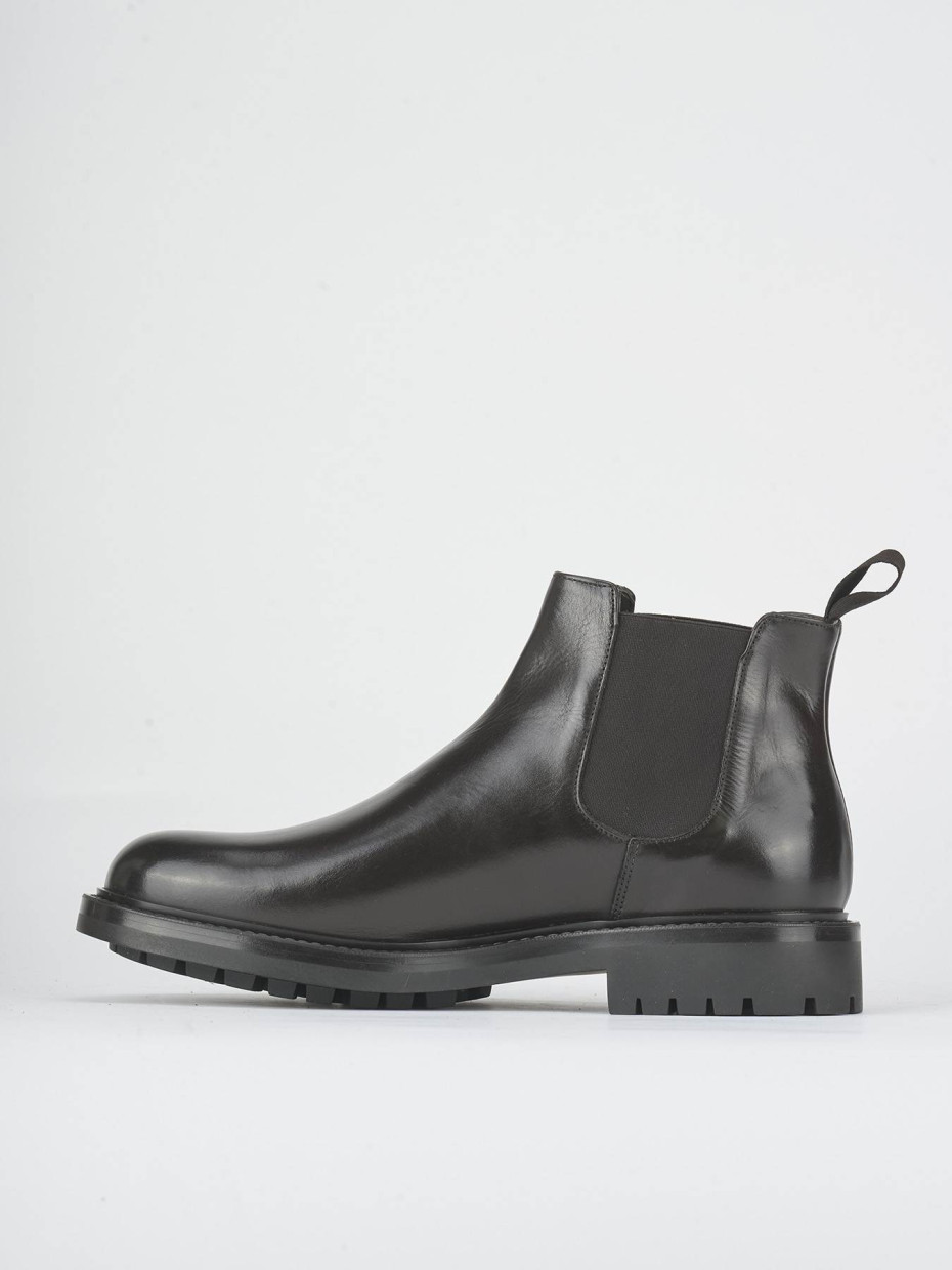 Ankle boots dark brown leather
