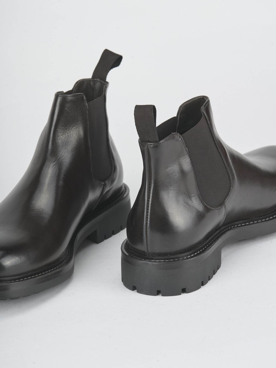 Ankle boots dark brown leather