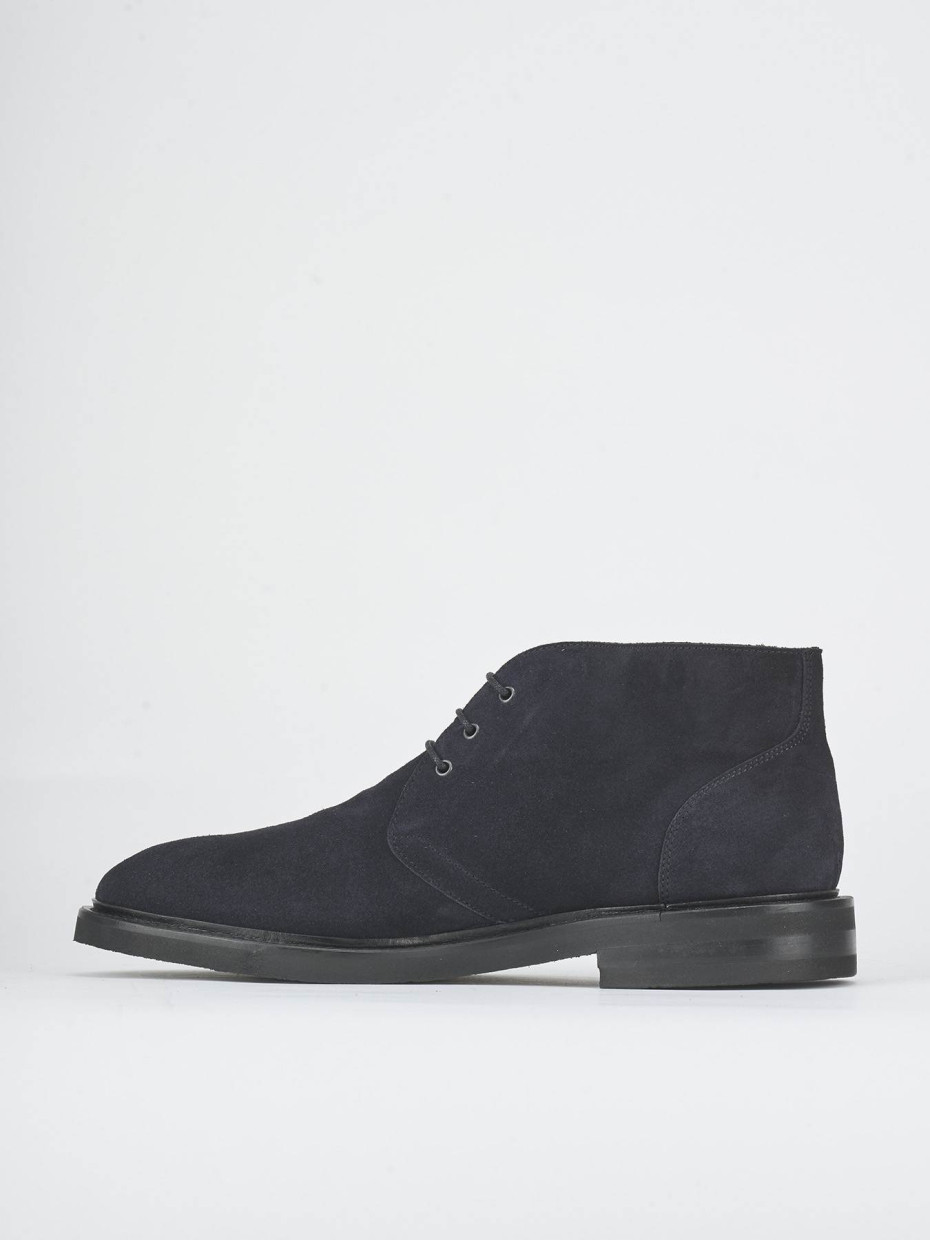Ankle boots blu suede