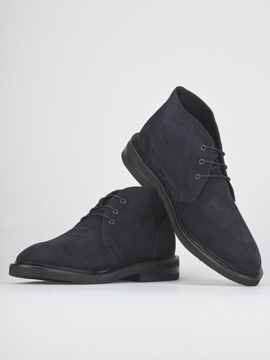 Ankle boots blu suede