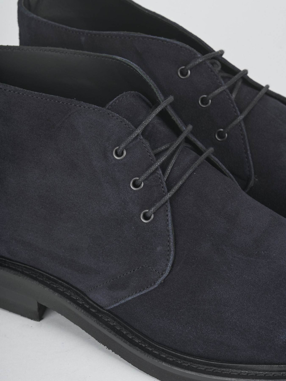Ankle boots blu suede
