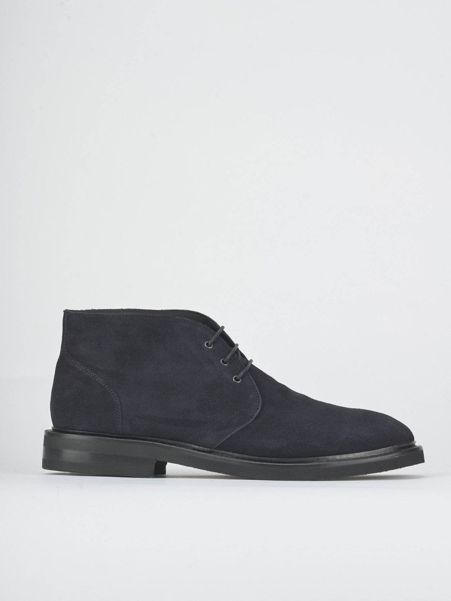 Ankle boots blu suede