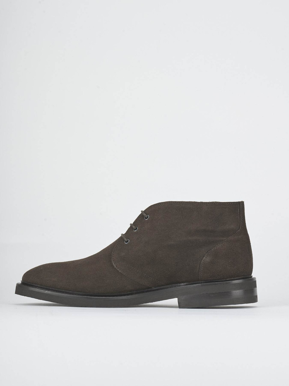 Ankle boots dark brown suede