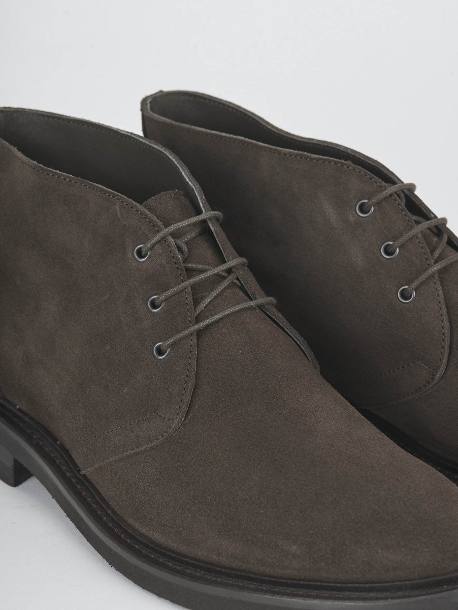 Ankle boots dark brown suede
