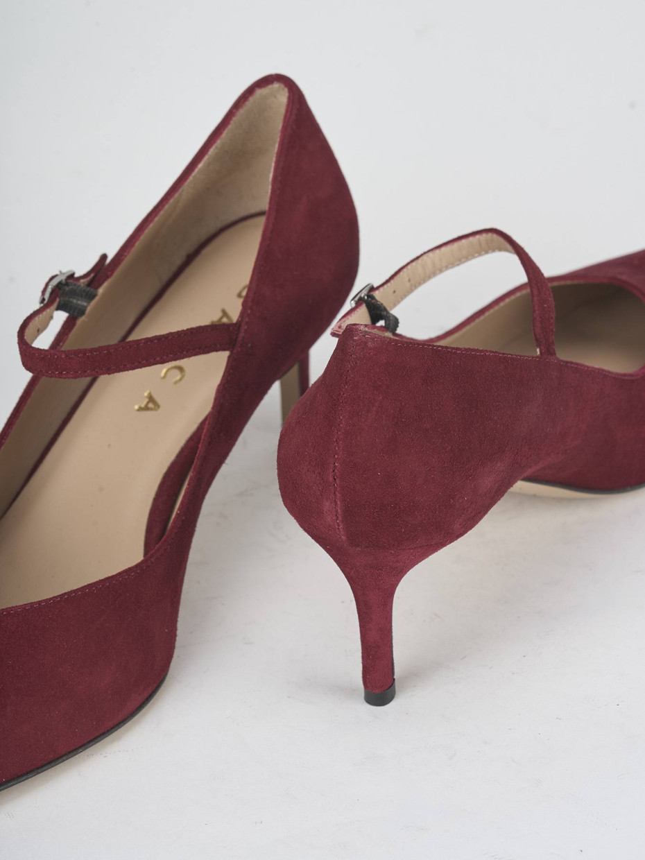 Décolleté tacco 5cm camoscio bordo'