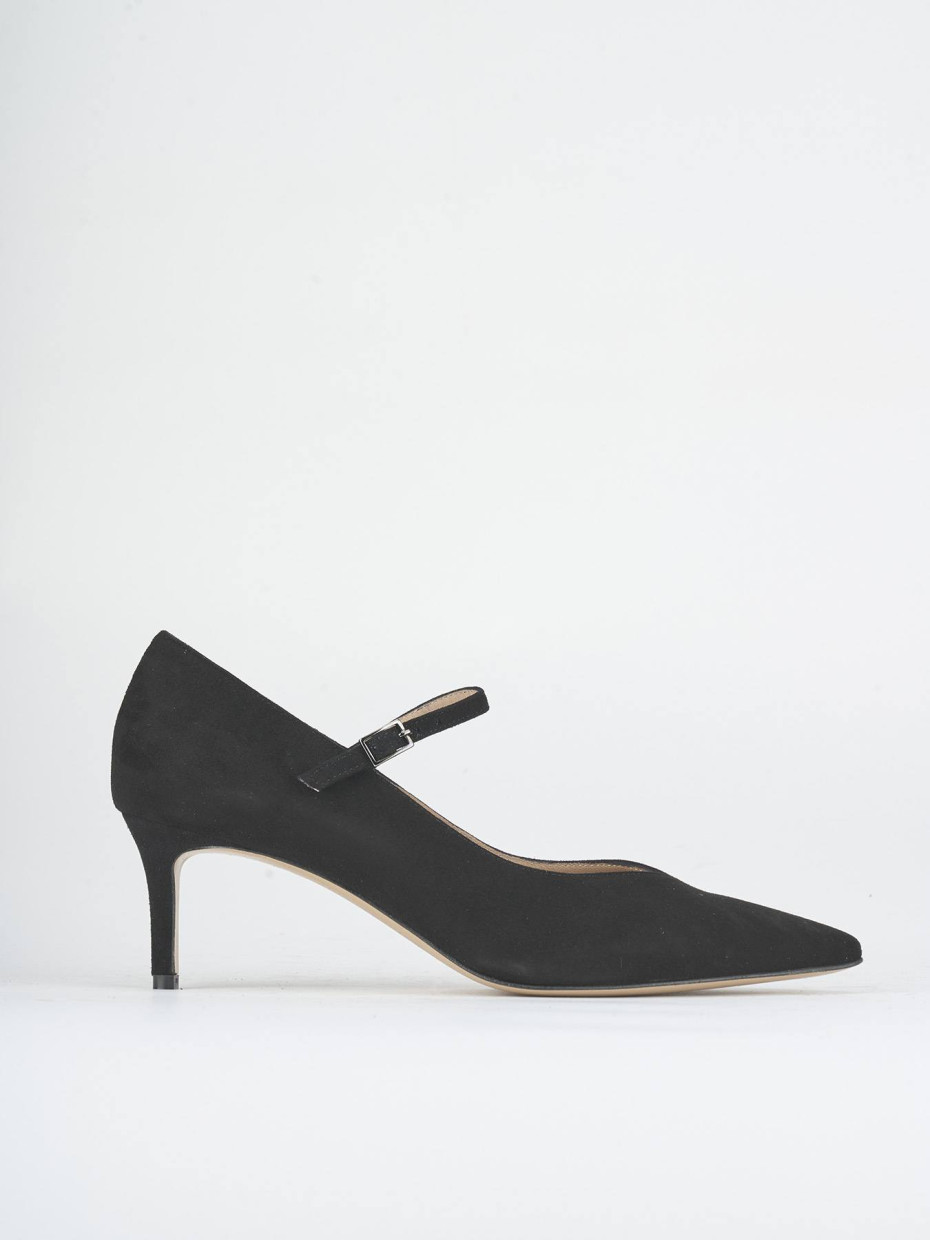 Pumps heel 5 cm black suede