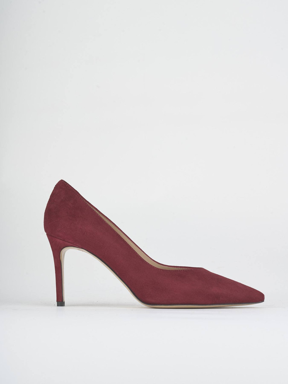 Pumps heel 7 cm bordeaux suede