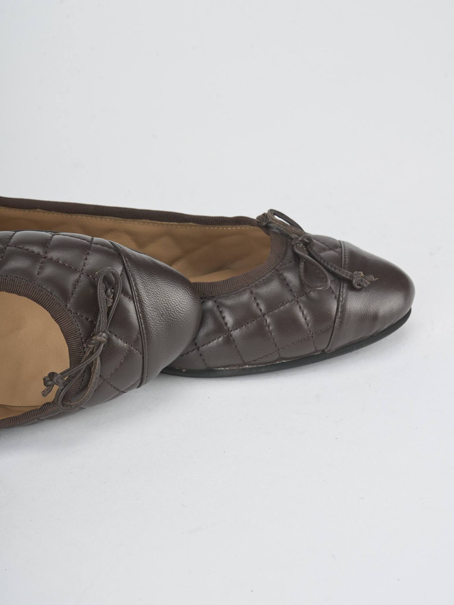 Ballerine tacco 1cm pelle testa