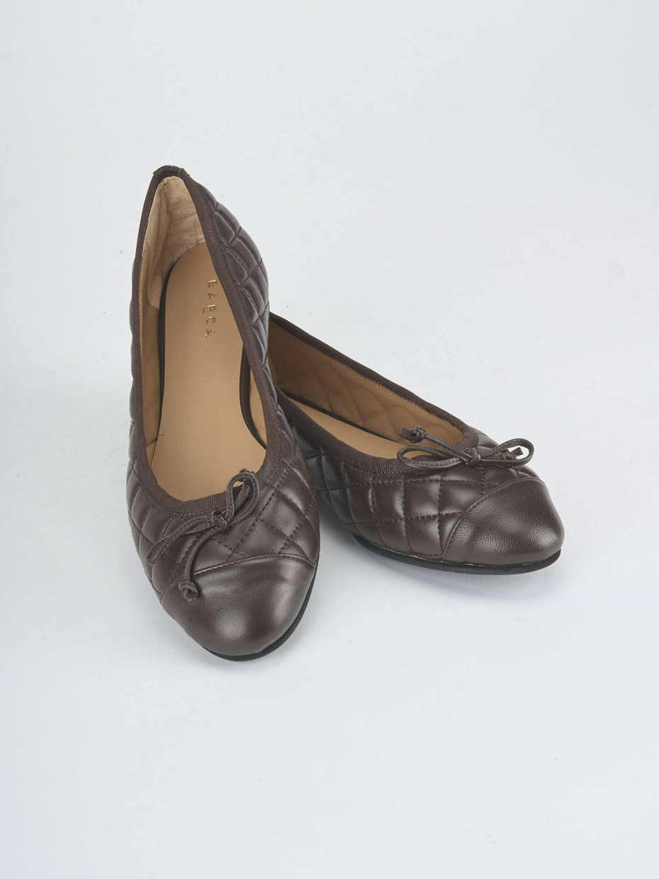 Ballerine tacco 1cm pelle testa