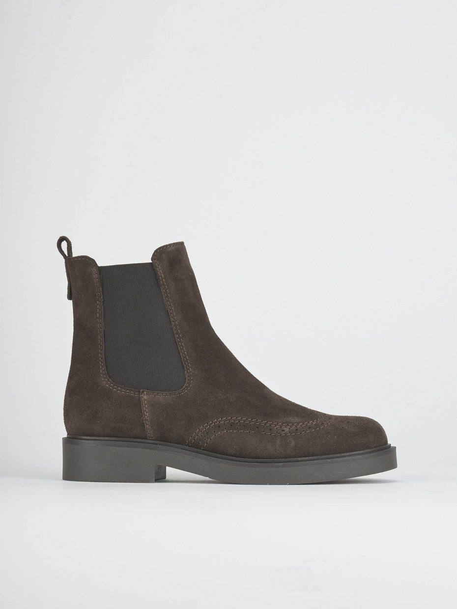 Stivaletti tacco 2cm camoscio testa