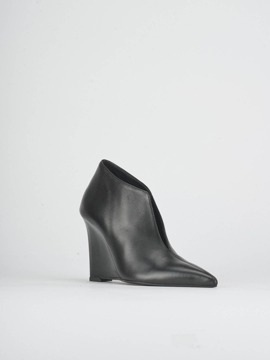 Stivaletti tacco 10cm pelle nero