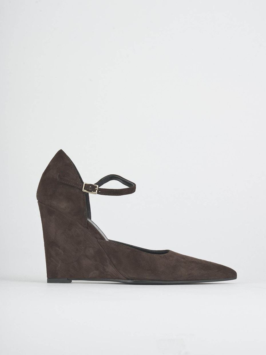Pumps heel 10 cm dark brown suede