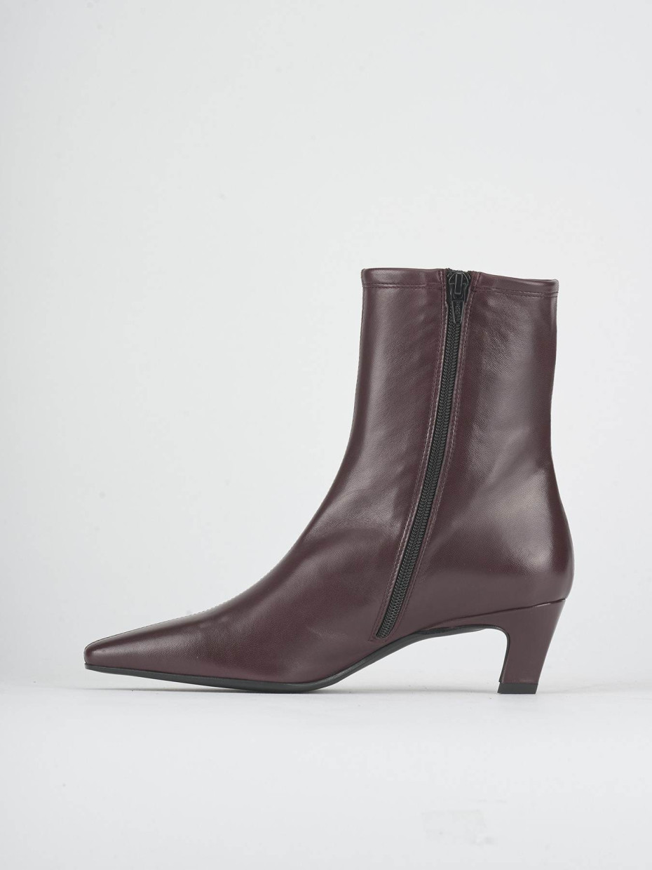 Stivaletti tacco 8cm pelle bordo'
